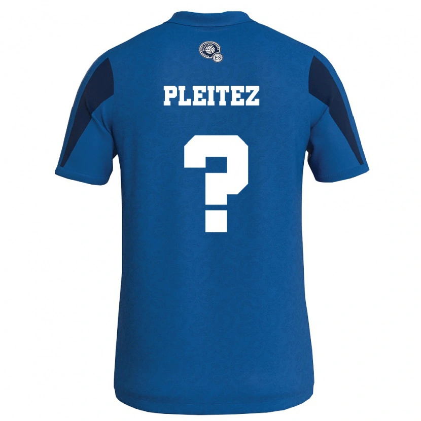 Danxen Hombre Camiseta El Salvador Óscar Pleitez #0 Azul Marino 1ª Equipación 26-28 La Camisa México