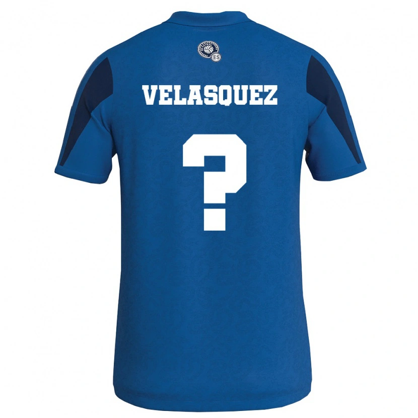 Danxen Hombre Camiseta El Salvador Jorge Velasquez #0 Azul Marino 1ª Equipación 26-28 La Camisa México
