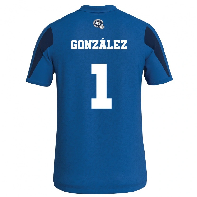 Danxen Hombre Camiseta El Salvador Mario González #1 Azul Marino 1ª Equipación 26-28 La Camisa México