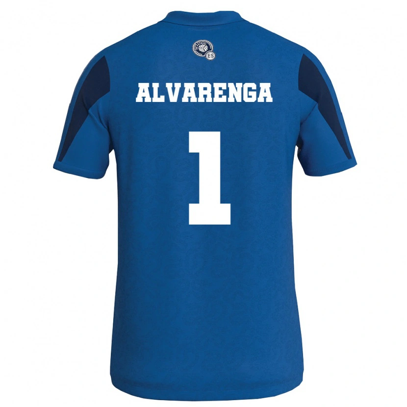 Danxen Hombre Camiseta El Salvador José Alvarenga #1 Azul Marino 1ª Equipación 26-28 La Camisa México