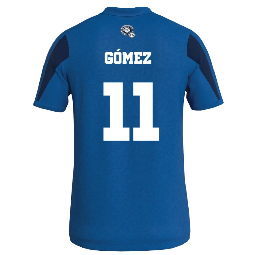 Danxen Hombre Camiseta El Salvador Luis Gómez #11 Azul Marino 1ª Equipación 26-28 La Camisa México