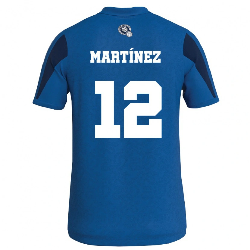 Danxen Hombre Camiseta El Salvador Jeremy Martínez #12 Azul Marino 1ª Equipación 26-28 La Camisa México