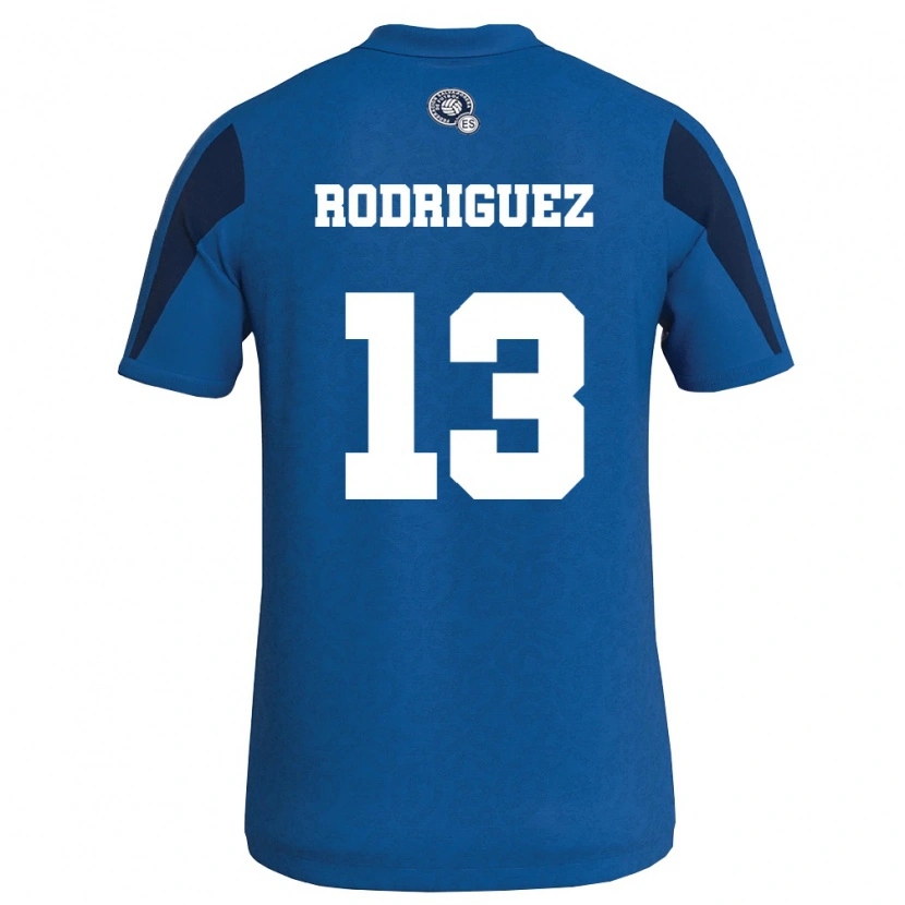 Danxen Hombre Camiseta El Salvador Nelson Rodríguez #13 Azul Marino 1ª Equipación 26-28 La Camisa México