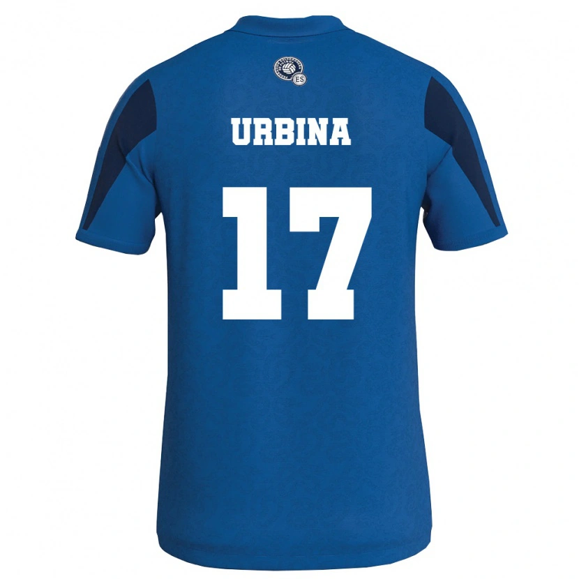 Danxen Hombre Camiseta El Salvador Melvin Urbina #17 Azul Marino 1ª Equipación 26-28 La Camisa México