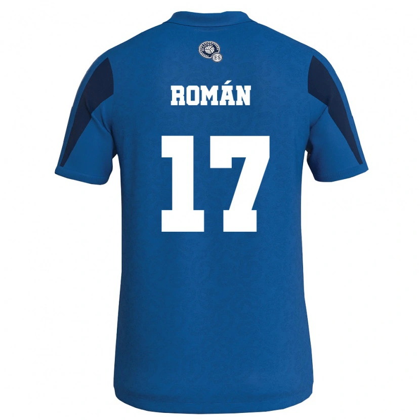 Danxen Hombre Camiseta El Salvador Kevin Román #17 Azul Marino 1ª Equipación 26-28 La Camisa México