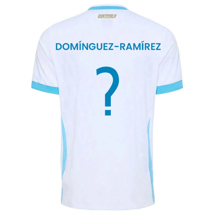Danxen Hombre Camiseta Guatemala Marco Domínguez-Ramírez #0 Blanco Azul Cielo Oro 1ª Equipación 26-28 La Camisa México