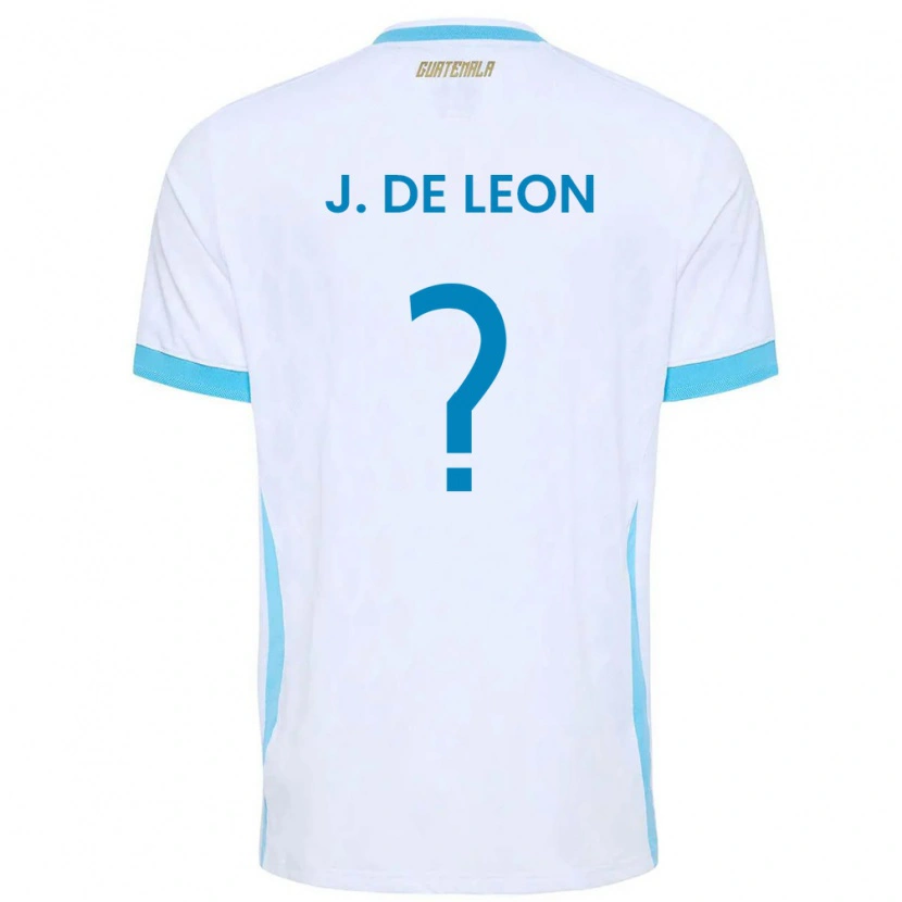 Danxen Hombre Camiseta Guatemala Jose De Leon #0 Blanco Azul Cielo Oro 1ª Equipación 26-28 La Camisa México