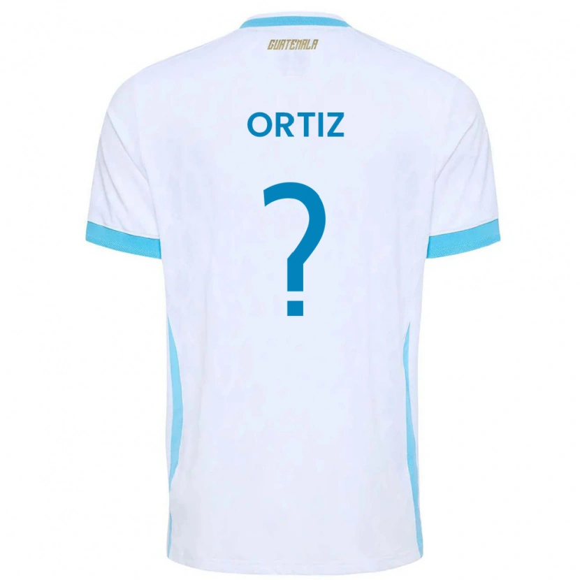 Danxen Hombre Camiseta Guatemala Jenifer Ortiz #0 Blanco Azul Cielo Oro 1ª Equipación 26-28 La Camisa México