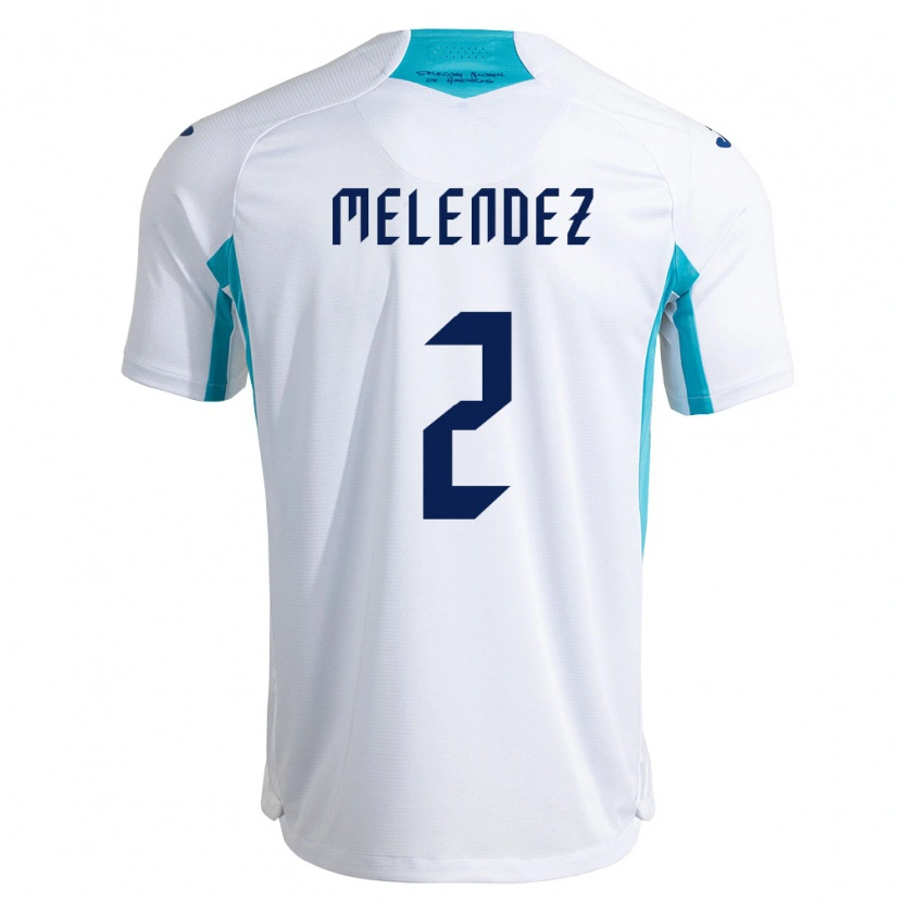 Danxen Hombre Camiseta Honduras Denis Meléndez #2 Blanco Azul Azul Cielo 1ª Equipación 26-28 La Camisa México