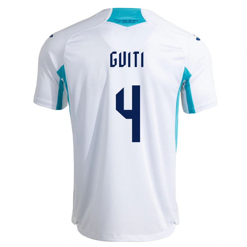 Danxen Hombre Camiseta Honduras Jefferson Guiti #4 Blanco Azul Azul Cielo 1ª Equipación 26-28 La Camisa México