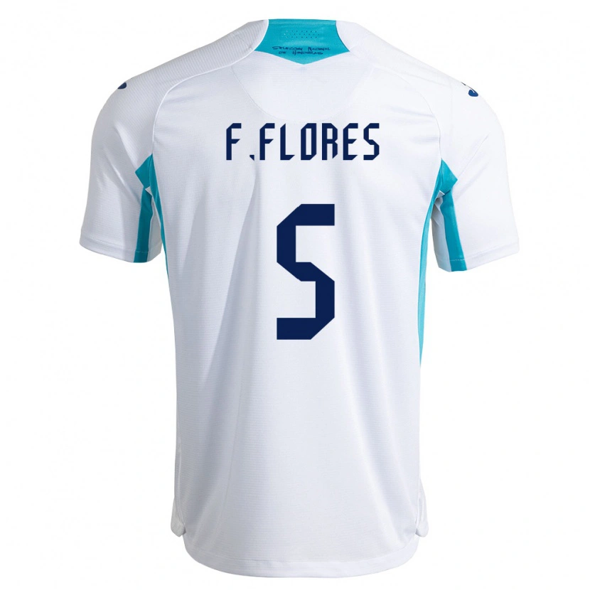 Danxen Hombre Camiseta Honduras Franklin Flores #5 Blanco Azul Azul Cielo 1ª Equipación 26-28 La Camisa México