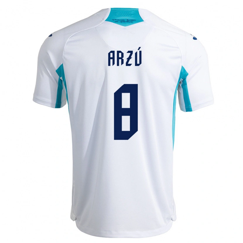 Danxen Hombre Camiseta Honduras Yeiron Arzú #8 Blanco Azul Azul Cielo 1ª Equipación 26-28 La Camisa México