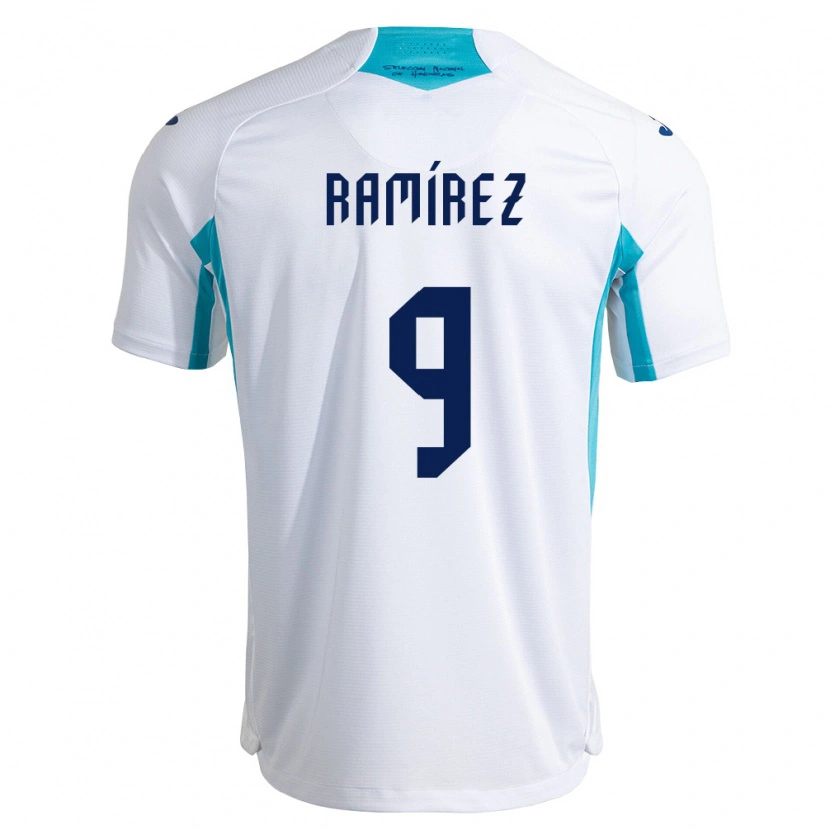 Danxen Hombre Camiseta Honduras Truimali Ramírez #9 Blanco Azul Azul Cielo 1ª Equipación 26-28 La Camisa México
