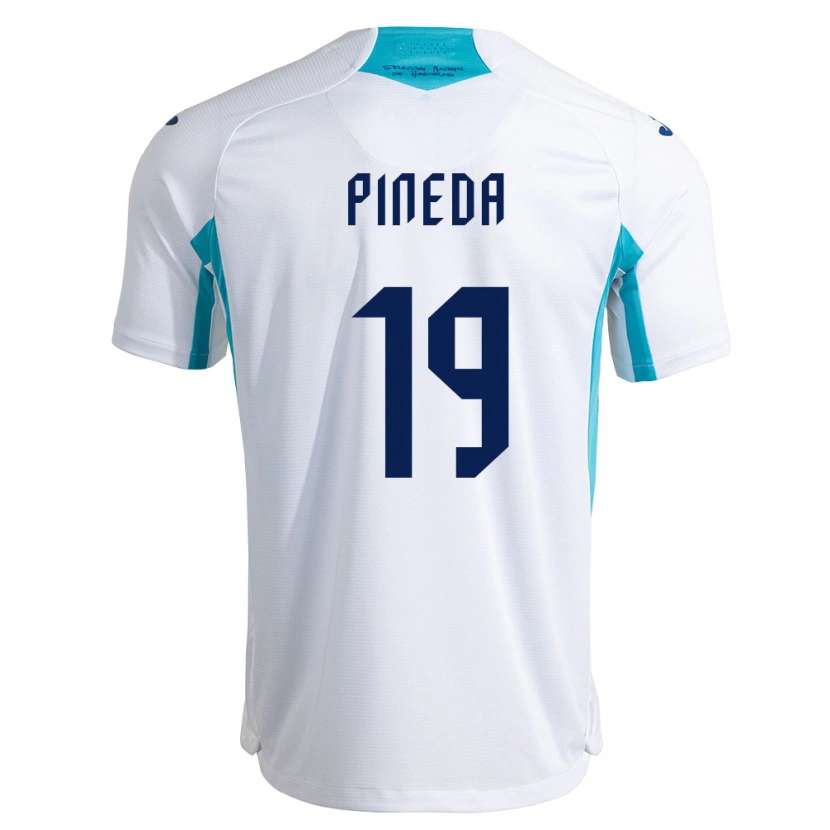 Danxen Hombre Camiseta Honduras Carlos Pineda #19 Blanco Azul Azul Cielo 1ª Equipación 26-28 La Camisa México