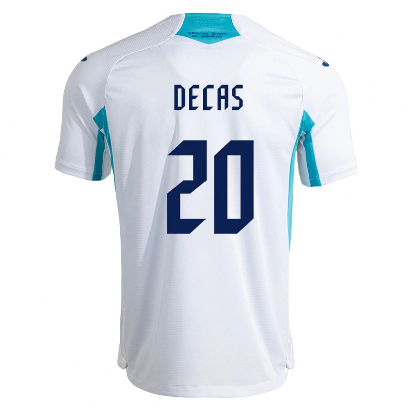 Danxen Hombre Camiseta Honduras Wesly Decas #20 Blanco Azul Azul Cielo 1ª Equipación 26-28 La Camisa México