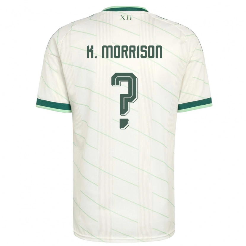 Danxen Hombre Camiseta Irlanda Del Norte Kieran Morrison #0 Blanco Verde 2ª Equipación 26-28 La Camisa México