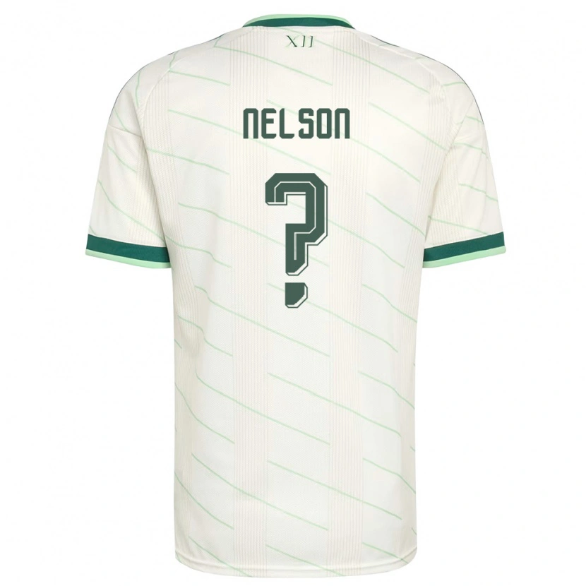 Danxen Hombre Camiseta Irlanda Del Norte Adam Nelson #0 Blanco Verde 2ª Equipación 26-28 La Camisa México