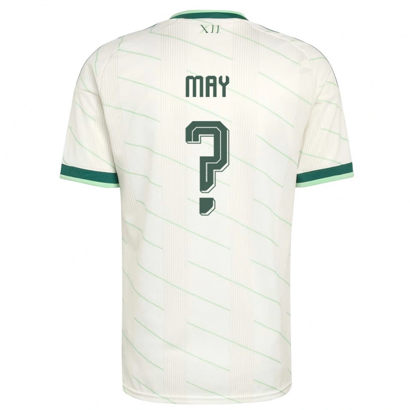 Danxen Hombre Camiseta Irlanda Del Norte Jack May #0 Blanco Verde 2ª Equipación 26-28 La Camisa México