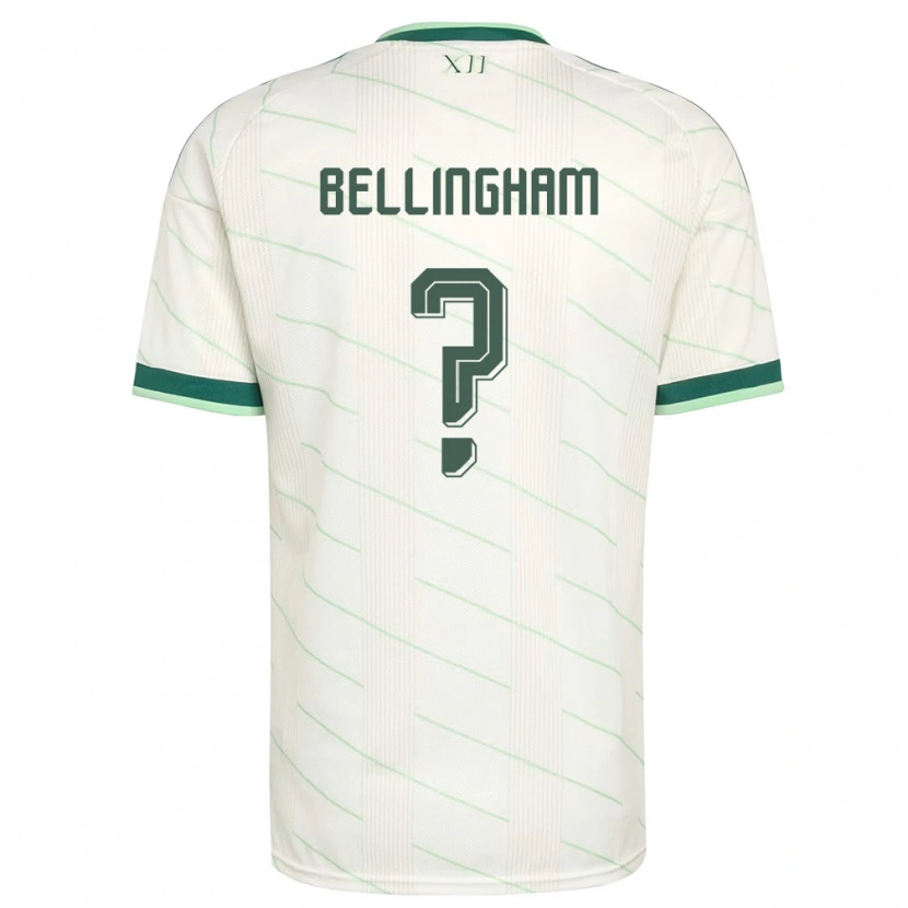 Danxen Hombre Camiseta Irlanda Del Norte Luke Bellingham #0 Blanco Verde 2ª Equipación 26-28 La Camisa México