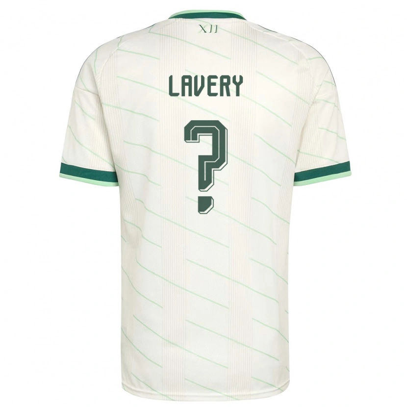 Danxen Hombre Camiseta Irlanda Del Norte Luca Lavery #0 Blanco Verde 2ª Equipación 26-28 La Camisa México