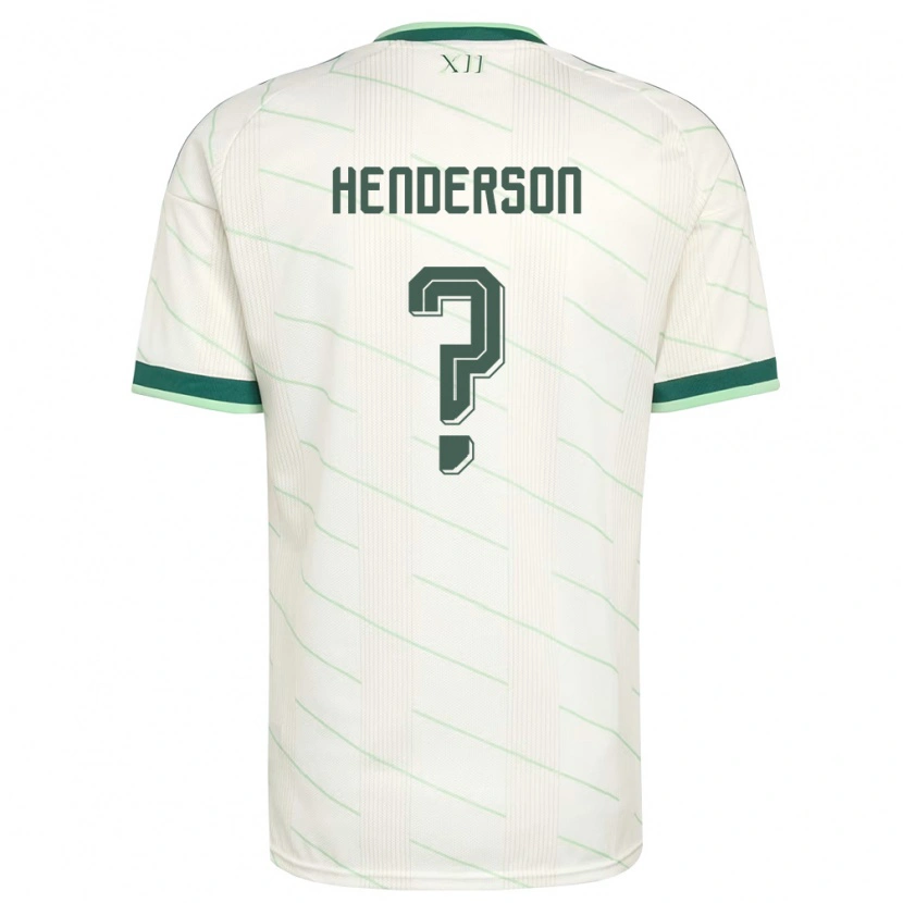 Danxen Hombre Camiseta Irlanda Del Norte Noah Henderson #0 Blanco Verde 2ª Equipación 26-28 La Camisa México