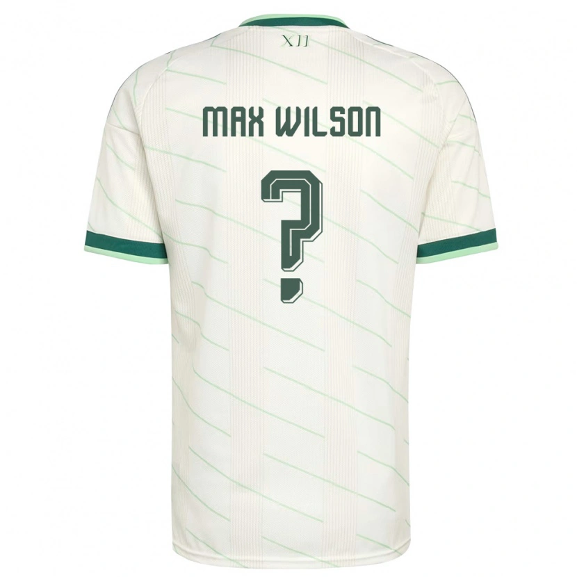 Danxen Hombre Camiseta Irlanda Del Norte Max Wilson #0 Blanco Verde 2ª Equipación 26-28 La Camisa México