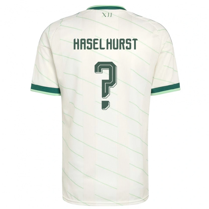 Danxen Hombre Camiseta Irlanda Del Norte Will Haselhurst #0 Blanco Verde 2ª Equipación 26-28 La Camisa México