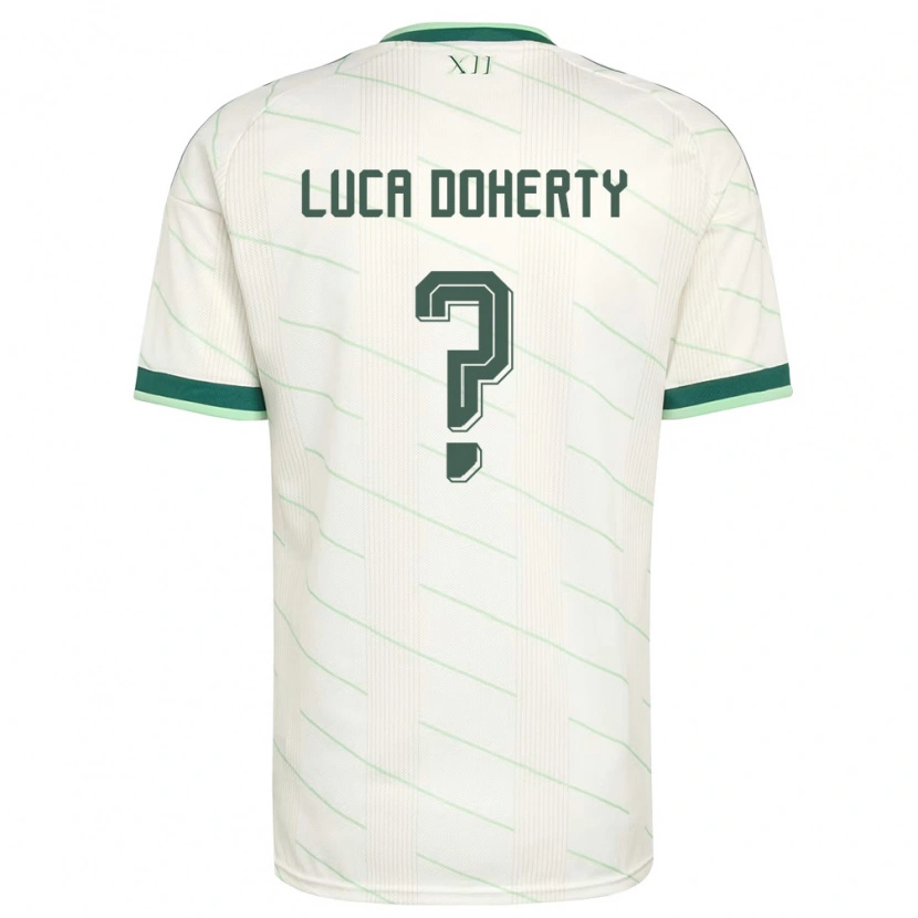 Danxen Hombre Camiseta Irlanda Del Norte Luca Doherty #0 Blanco Verde 2ª Equipación 26-28 La Camisa México
