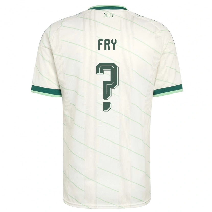 Danxen Hombre Camiseta Irlanda Del Norte Lucas Fry #0 Blanco Verde 2ª Equipación 26-28 La Camisa México