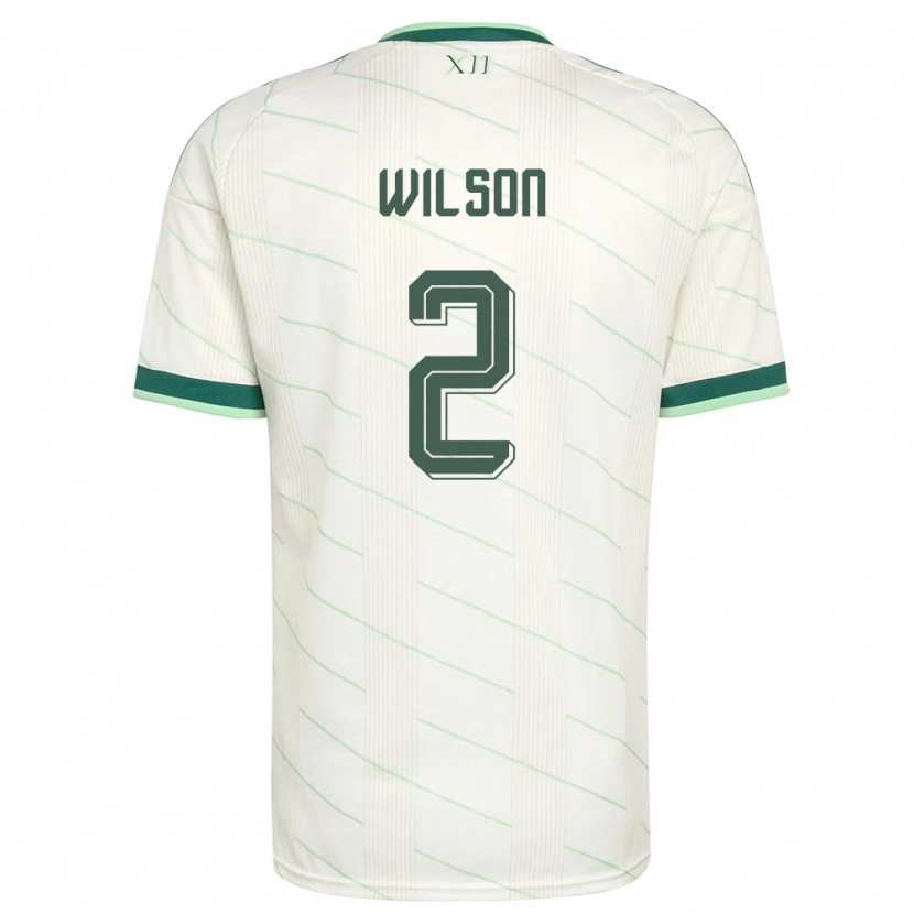 Danxen Hombre Camiseta Irlanda Del Norte Ben Wilson #2 Blanco Verde 2ª Equipación 26-28 La Camisa México
