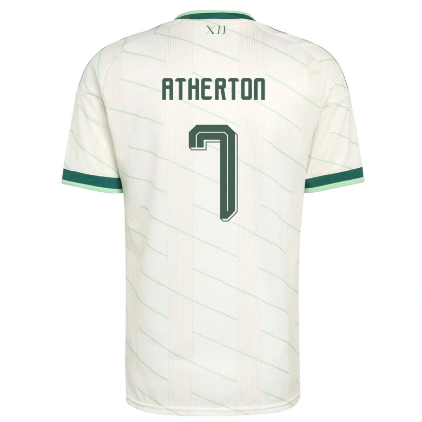 Danxen Hombre Camiseta Irlanda Del Norte Chris Atherton #7 Blanco Verde 2ª Equipación 26-28 La Camisa México