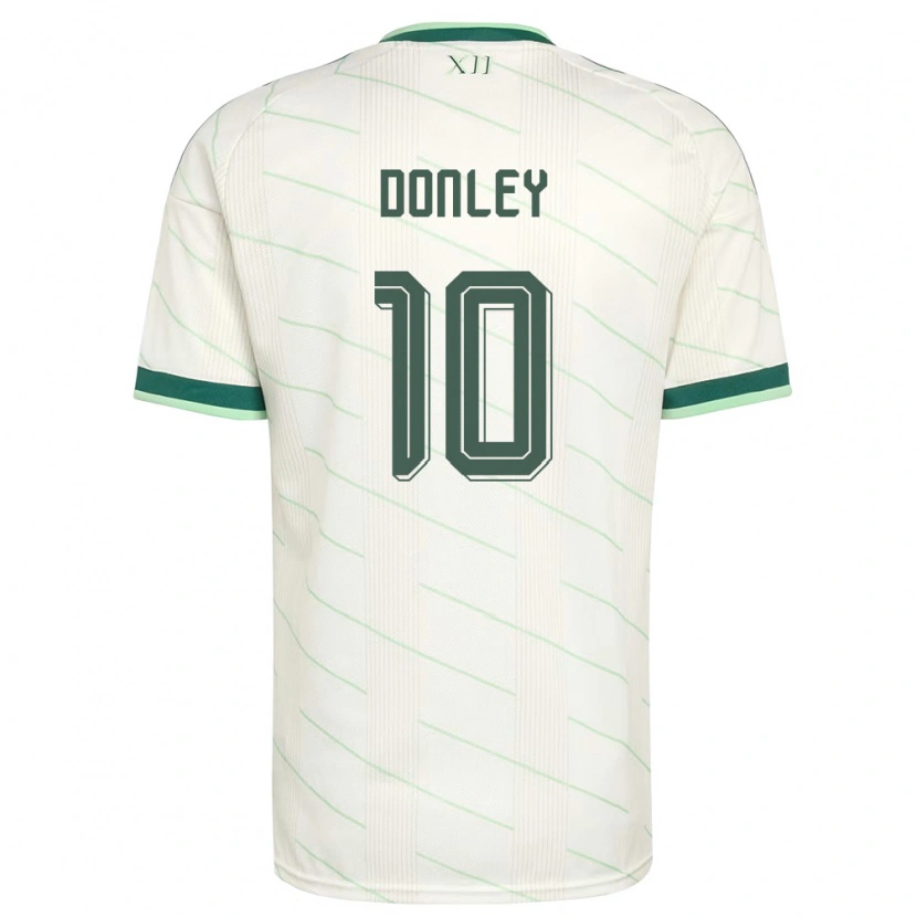 Danxen Hombre Camiseta Irlanda Del Norte Jamie Donley #10 Blanco Verde 2ª Equipación 26-28 La Camisa México
