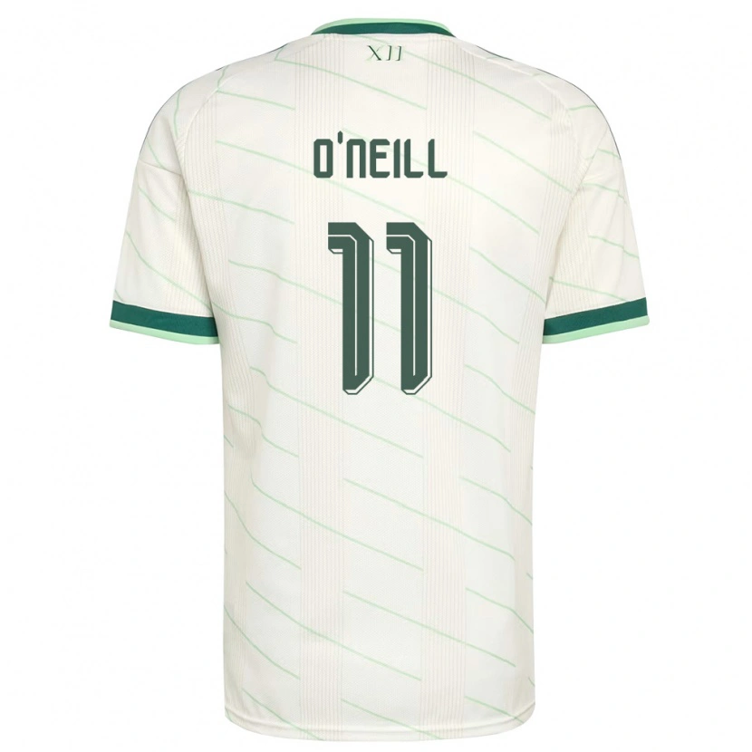 Danxen Hombre Camiseta Irlanda Del Norte Ceadach O'neill #11 Blanco Verde 2ª Equipación 26-28 La Camisa México