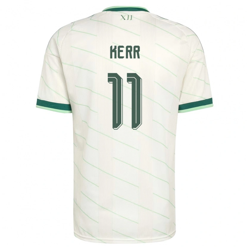 Danxen Hombre Camiseta Irlanda Del Norte Joel Kerr #11 Blanco Verde 2ª Equipación 26-28 La Camisa México
