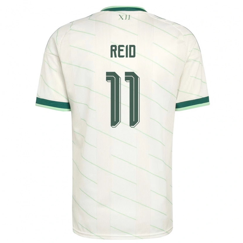 Danxen Hombre Camiseta Irlanda Del Norte Jamie Reid #11 Blanco Verde 2ª Equipación 26-28 La Camisa México