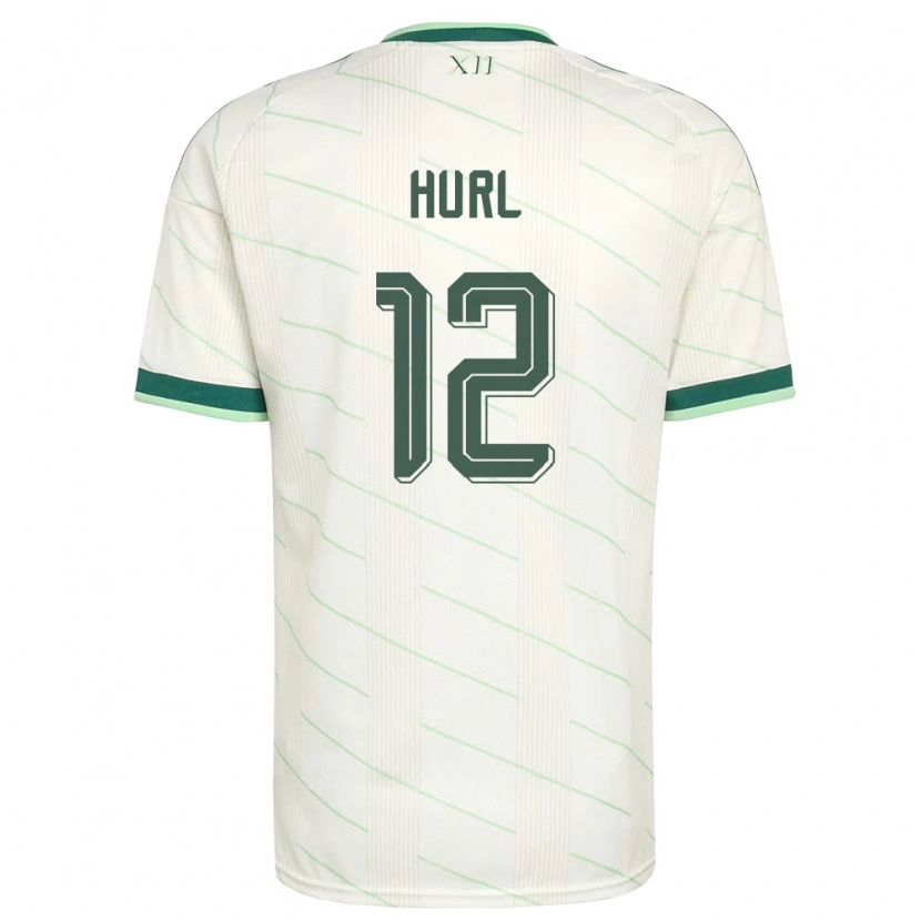 Danxen Hombre Camiseta Irlanda Del Norte Francis Hurl #12 Blanco Verde 2ª Equipación 26-28 La Camisa México