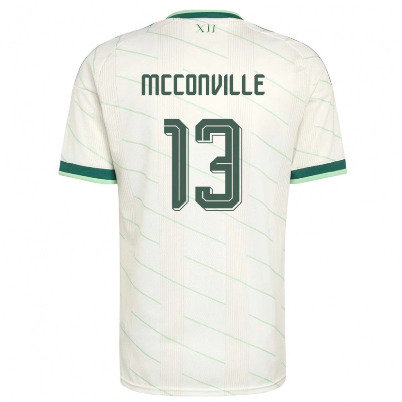 Danxen Hombre Camiseta Irlanda Del Norte Ruairi Mcconville #13 Blanco Verde 2ª Equipación 26-28 La Camisa México