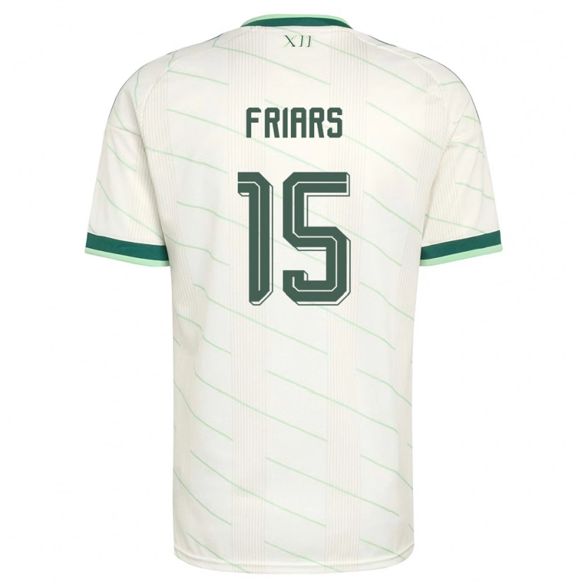 Danxen Hombre Camiseta Irlanda Del Norte Alfie Friars #15 Blanco Verde 2ª Equipación 26-28 La Camisa México