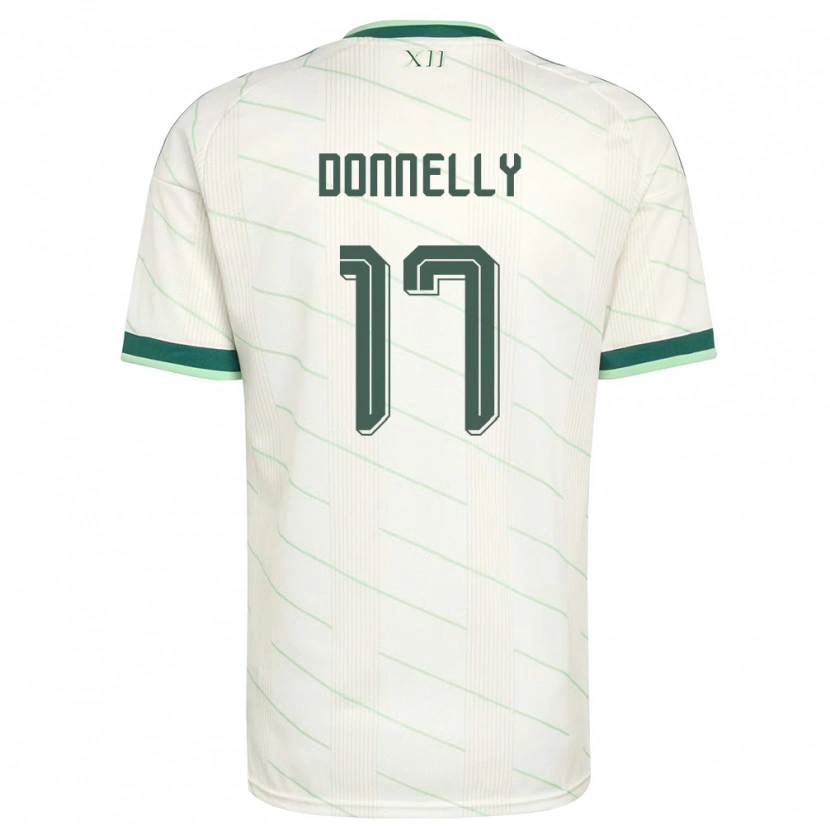 Danxen Hombre Camiseta Irlanda Del Norte Ryan Donnelly #17 Blanco Verde 2ª Equipación 26-28 La Camisa México