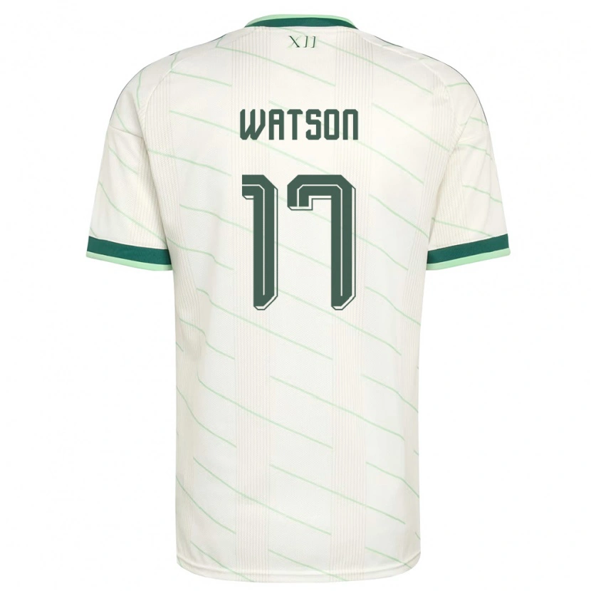 Danxen Hombre Camiseta Irlanda Del Norte Alex Watson #17 Blanco Verde 2ª Equipación 26-28 La Camisa México