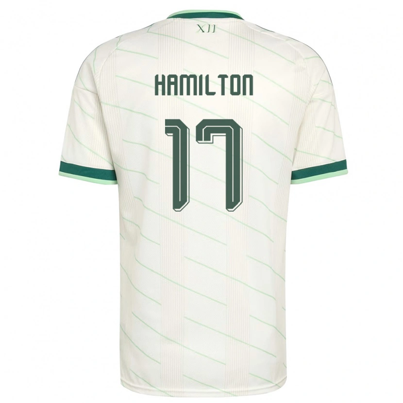 Danxen Hombre Camiseta Irlanda Del Norte Caragh Hamilton #17 Blanco Verde 2ª Equipación 26-28 La Camisa México