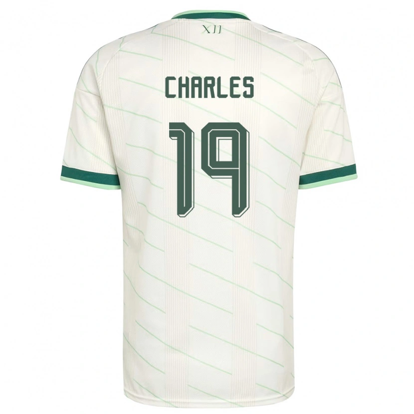 Danxen Hombre Camiseta Irlanda Del Norte Shea Charles #19 Blanco Verde 2ª Equipación 26-28 La Camisa México