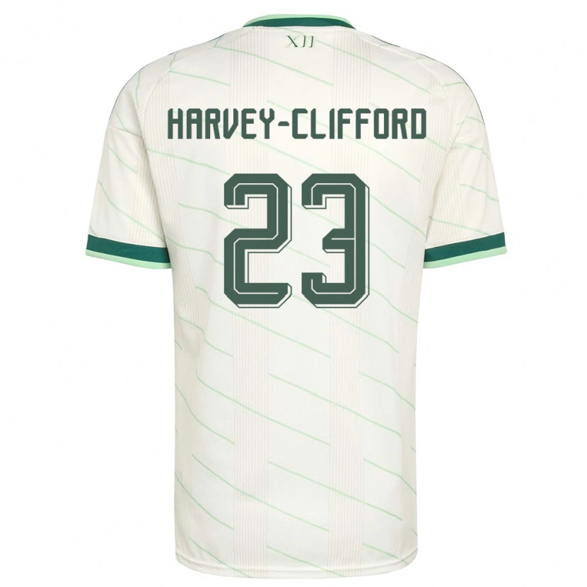 Danxen Hombre Camiseta Irlanda Del Norte Maddy Harvey-Clifford #23 Blanco Verde 2ª Equipación 26-28 La Camisa México