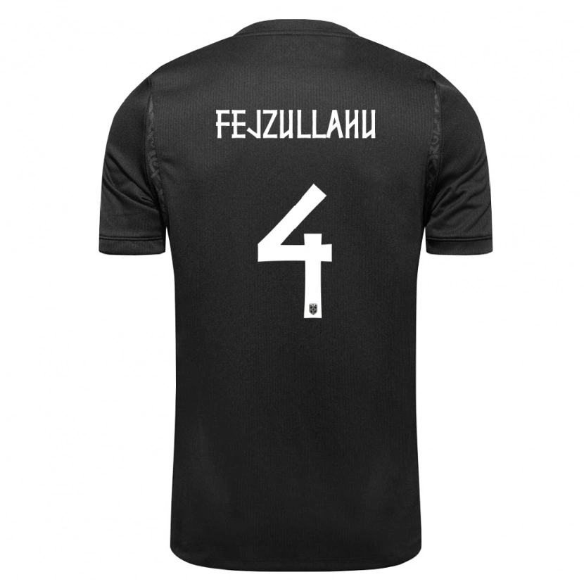 Danxen Hombre Camiseta Noruega Arigon Fejzullahu #4 Negro 2ª Equipación 26-28 La Camisa México