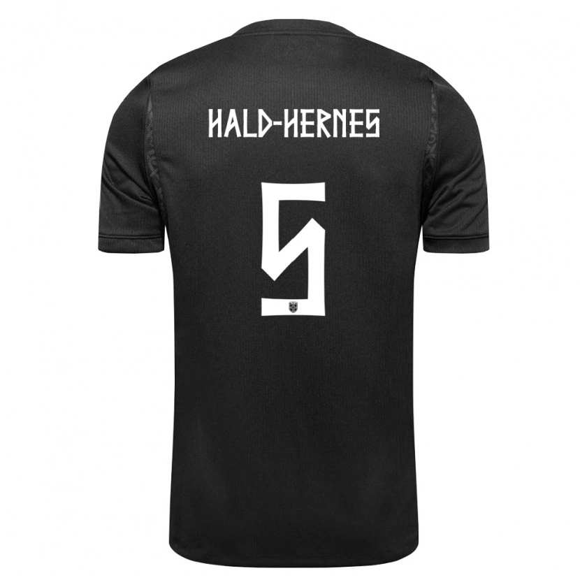 Danxen Hombre Camiseta Noruega Ulrik Hald-Hernes #5 Negro 2ª Equipación 26-28 La Camisa México