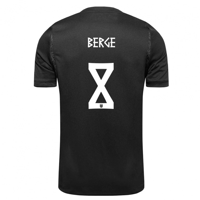 Danxen Hombre Camiseta Noruega Sander Berge #8 Negro 2ª Equipación 26-28 La Camisa México