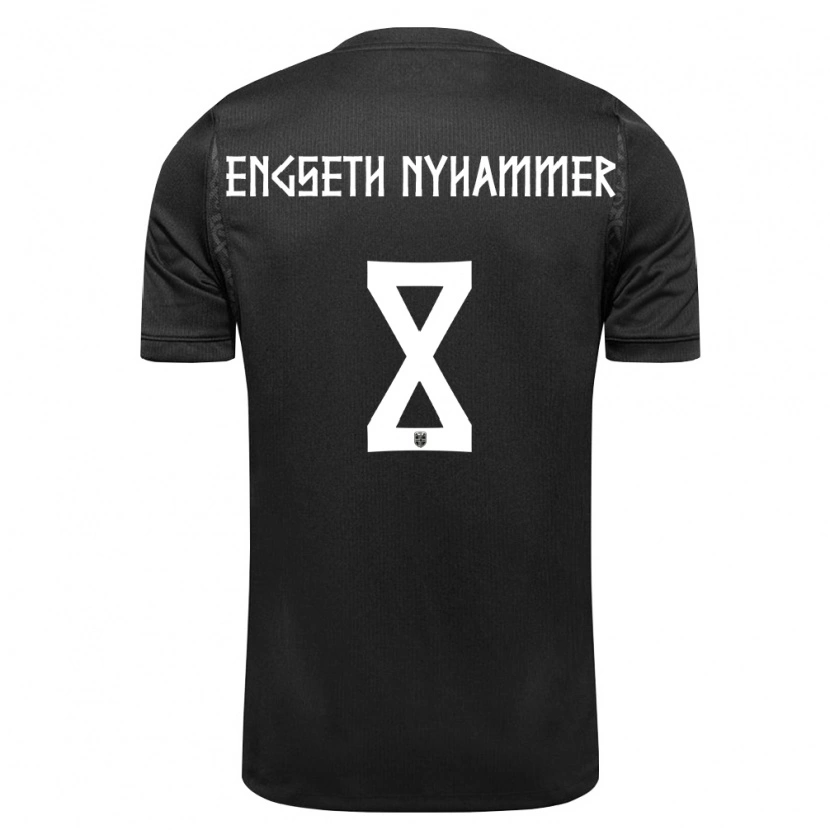 Danxen Hombre Camiseta Noruega Troy Engseth Nyhammer #8 Negro 2ª Equipación 26-28 La Camisa México