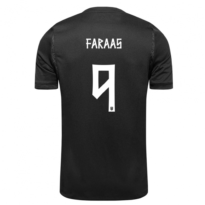 Danxen Hombre Camiseta Noruega Benjamin Faraas #9 Negro 2ª Equipación 26-28 La Camisa México
