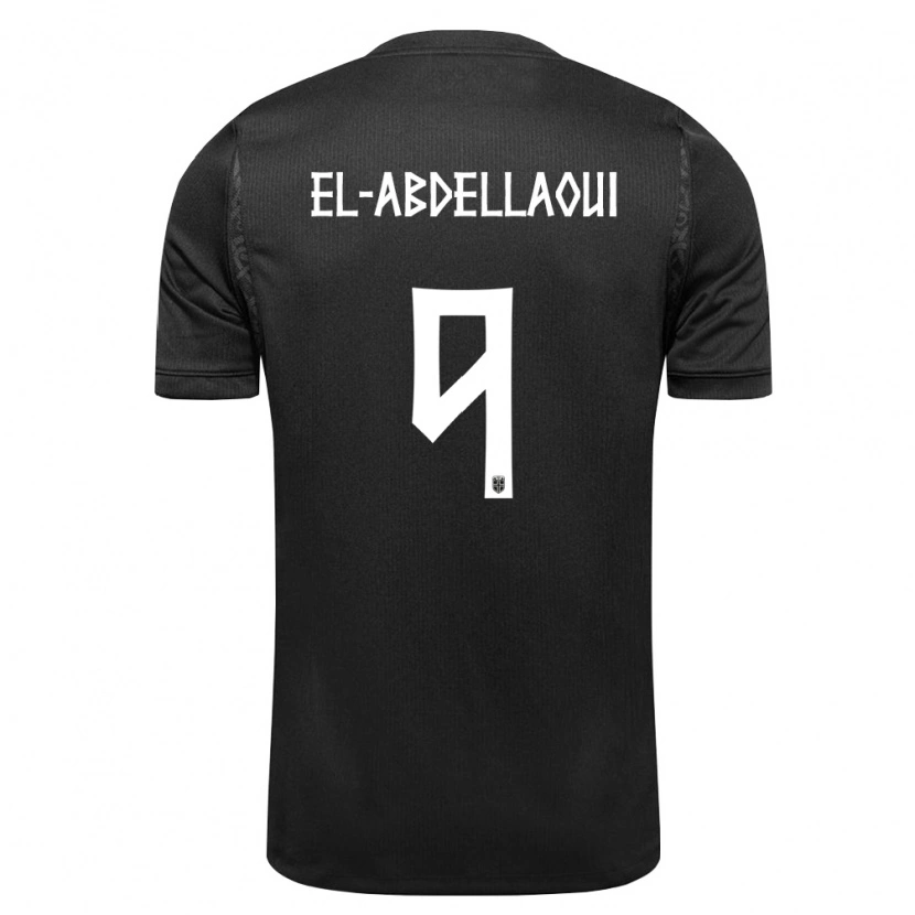 Danxen Hombre Camiseta Noruega Jones El-Abdellaoui #9 Negro 2ª Equipación 26-28 La Camisa México