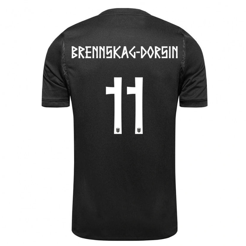 Danxen Hombre Camiseta Noruega Leo Dorsin #11 Negro 2ª Equipación 26-28 La Camisa México